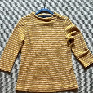 Yellow Striped Long Sleeve Tee